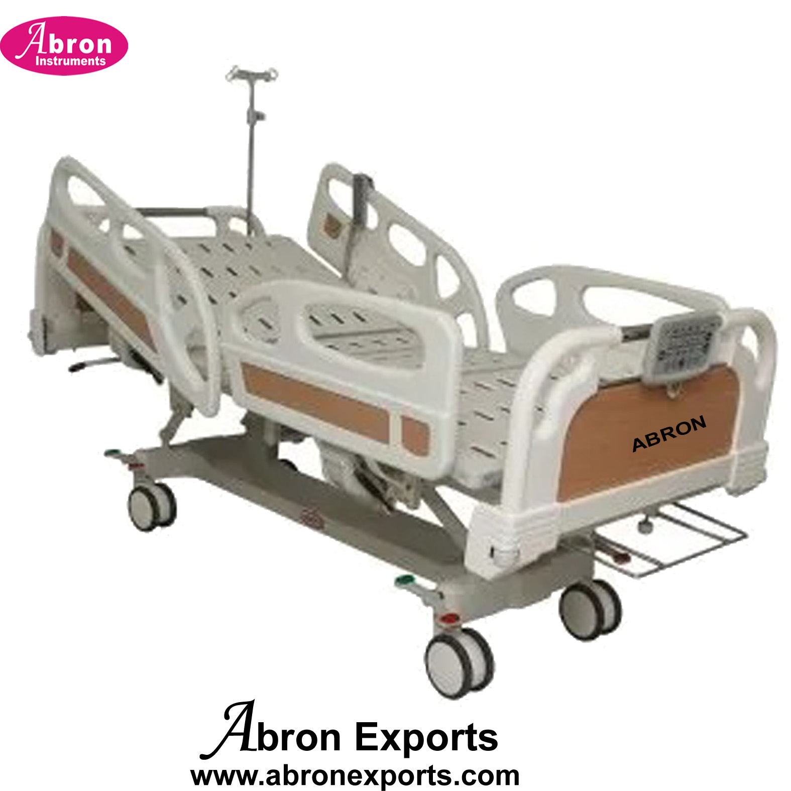 Paitent Stretcher Electric with Fowler Bed Oxygen O2 holder IV stand 2 Function 4 wheel U84 Abron ABM-2261SE2I 